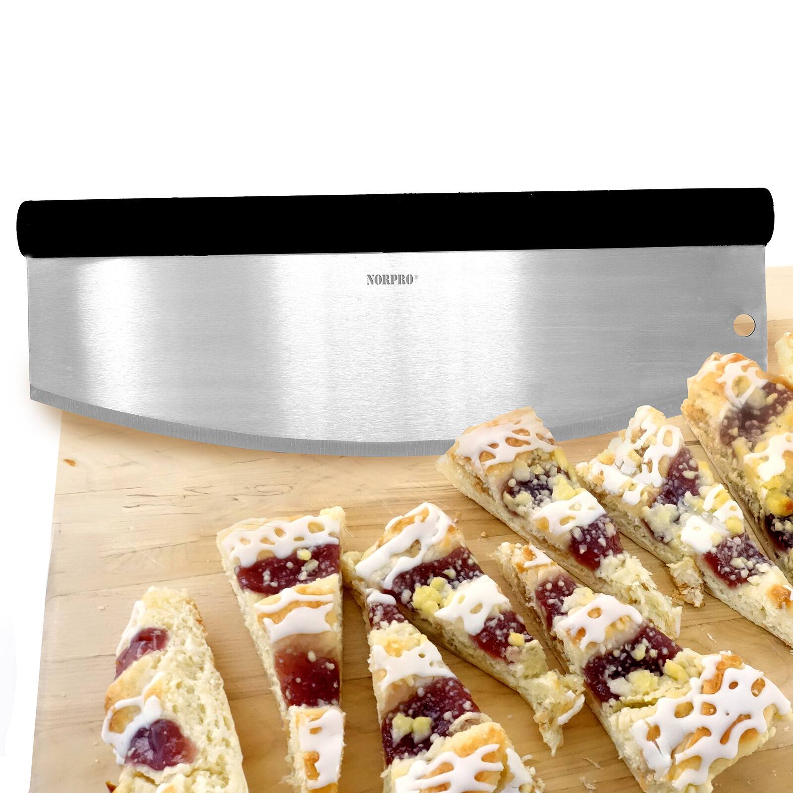 Alt View 6. Norpro - Grip EZ Multi Use Rocking Pizza Cuttler, Stainless Steel - Black.