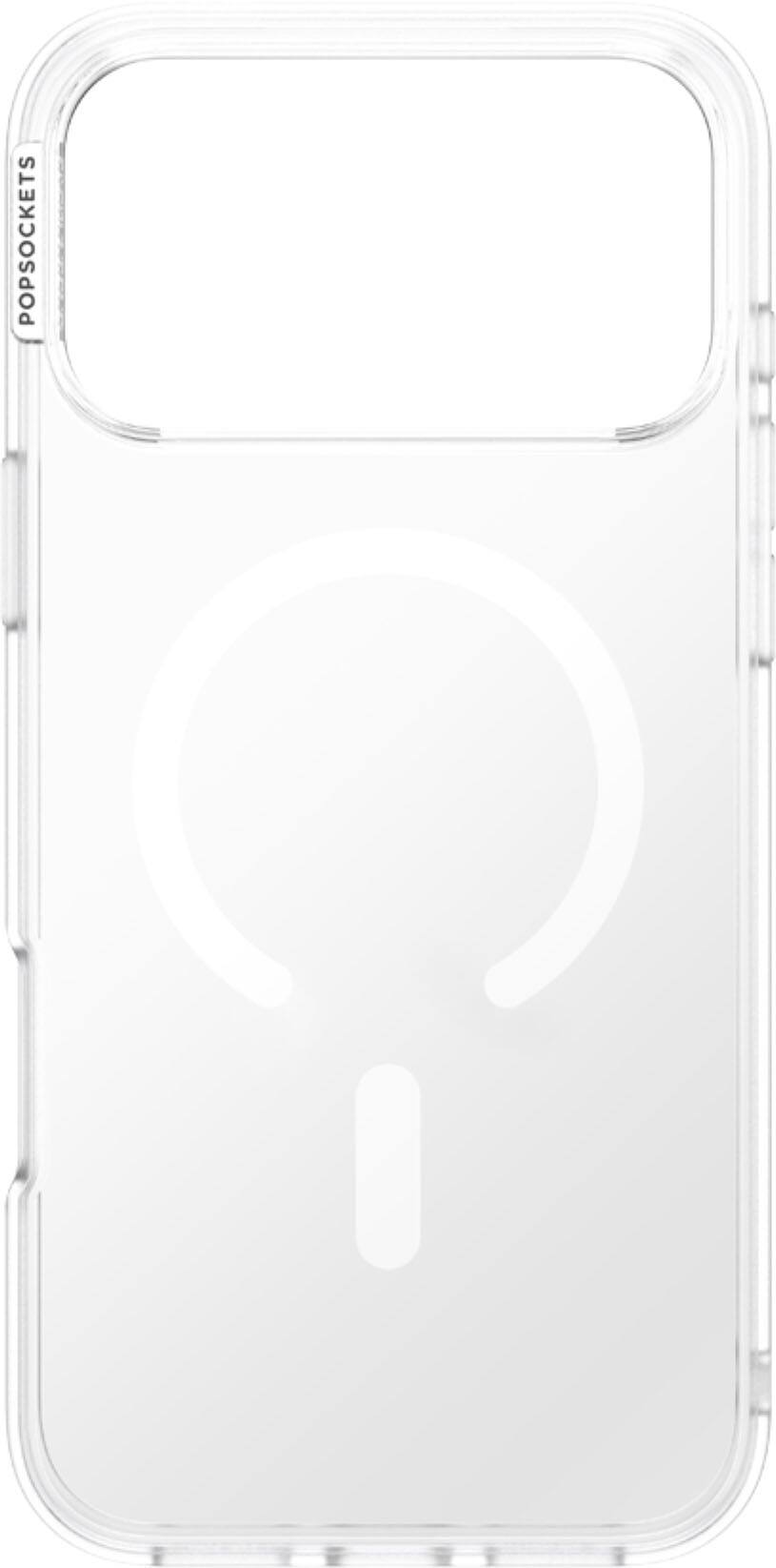 Left. PopSockets - MagSafe PopCase for Apple iPhone 17 Pro Max Case with Customizable Graphic Case Insert (digital code) - Clear.