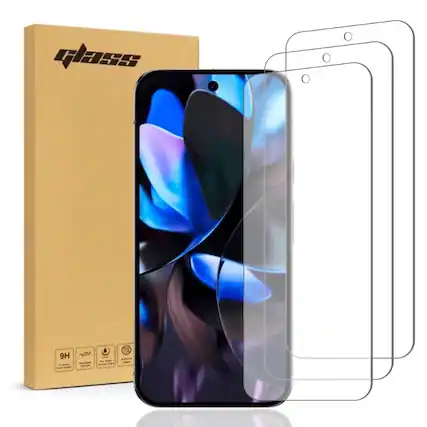 Front. RomeTech - Google Pixel 9 Pro XL 6.8" Tempered Glass Screen Protector 6 Per Pack - Transparent.