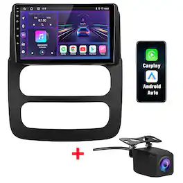 Junsun - For Dodge RAM 1500/2500/3500 2002-2005 Backup Camera 9" 6+128GB Android 15 carplay 8 Core Car Stereo Radio GPS Navi WIFI - Black