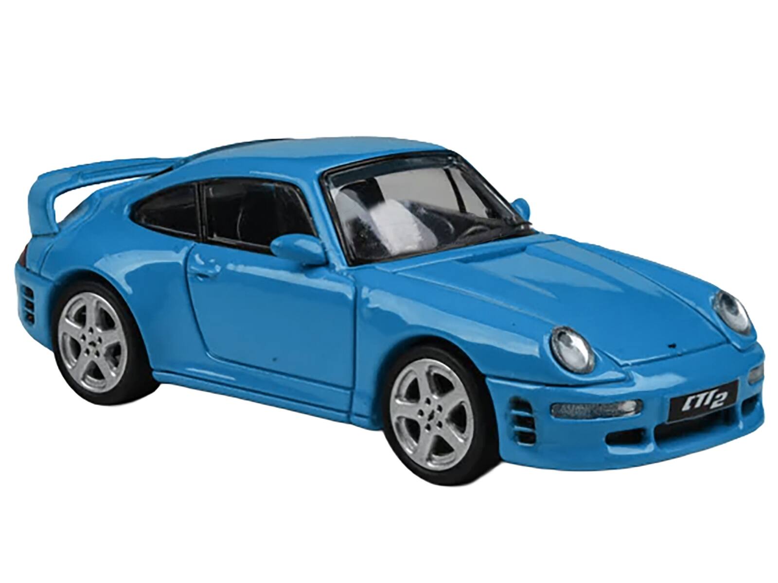 Angle. Paragon - 1995 RUF CTR2 Mexico Blue 1/64 Diecast Model Car by Paragon Models - Blue.