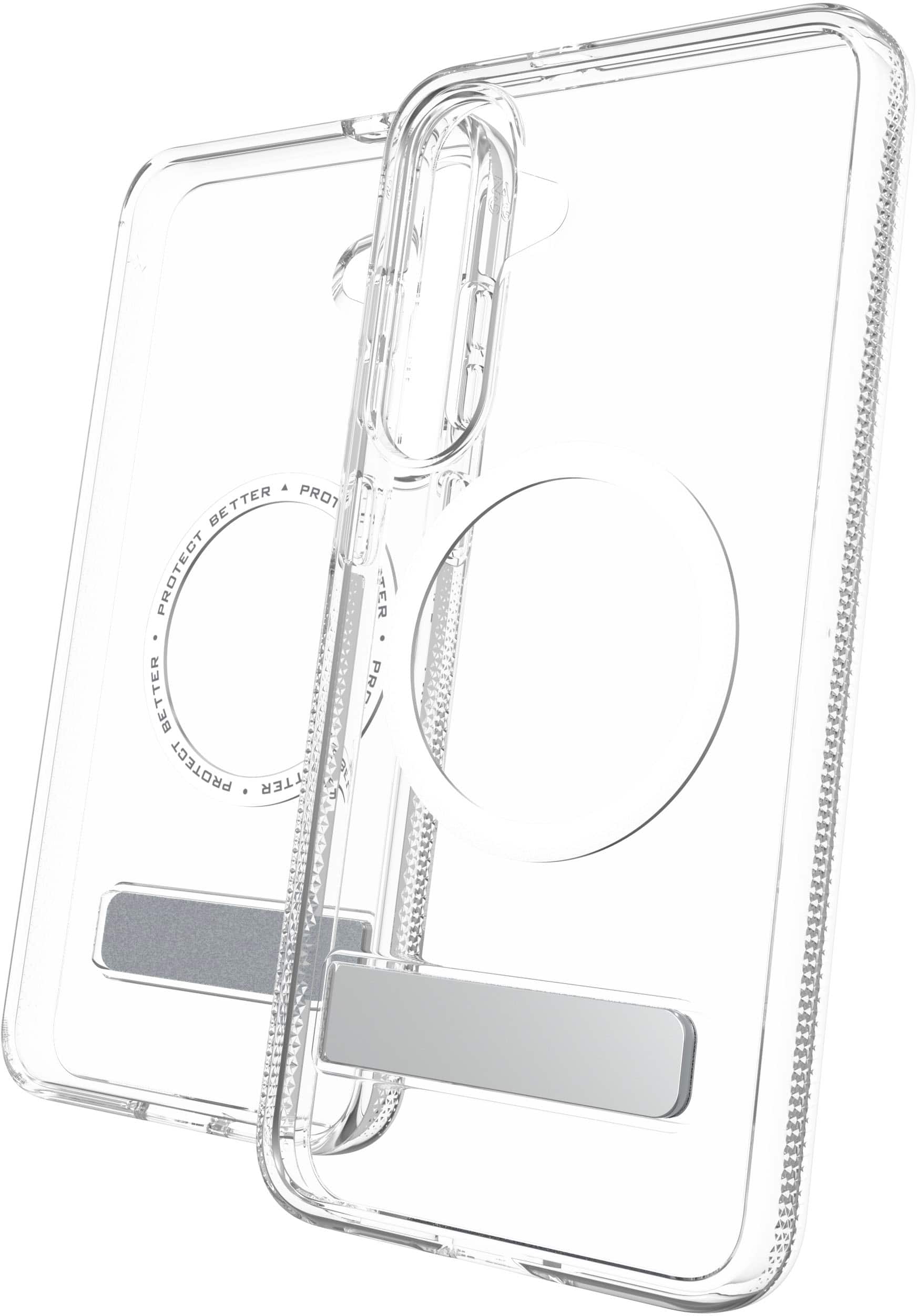 Alt View 14. ZAGG - Crystal Palace Snap MagSafe Compatible Case w/ Kickstand for Samsung S25+ - Clear.