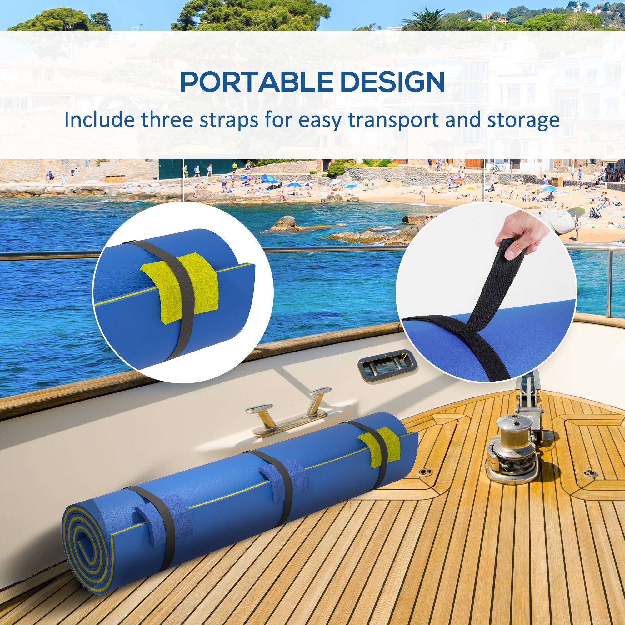PORTABLE DESIGN
Include three straps for easy transport and storage