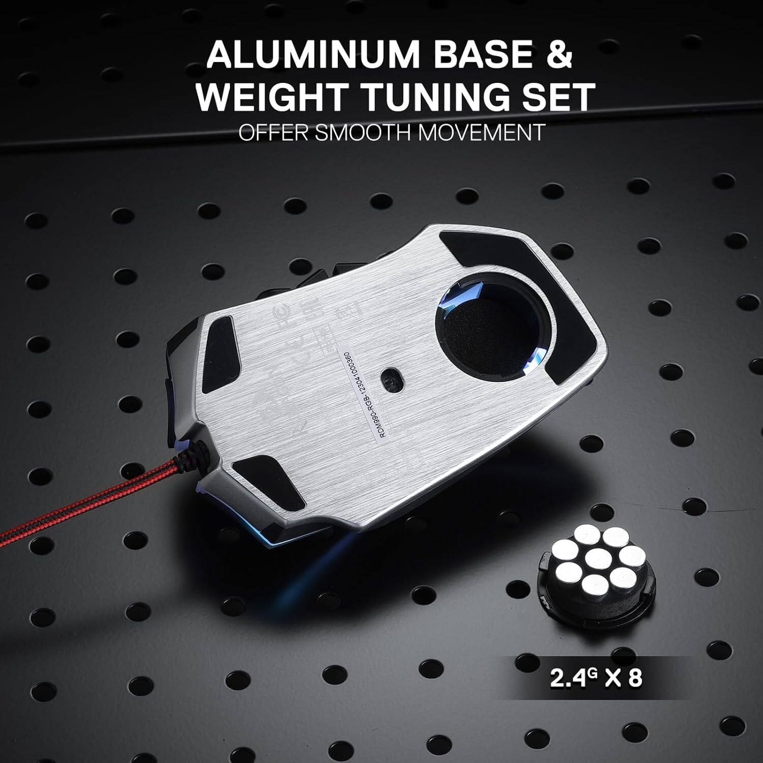 ALUMINUM BASE & WEIGHT TUNING SET OFFER SMOOTH MOVEMENT

000360 12304 RDM990-RGB-

2.4G X 8