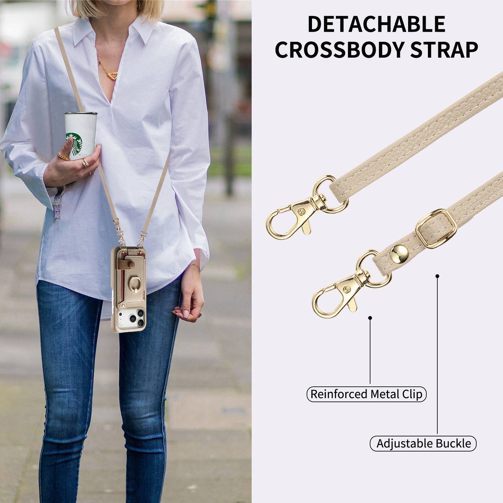 DETACHABLE CROSSBODY STRAP

Reinforced Metal Clip

Adjustable Buckle