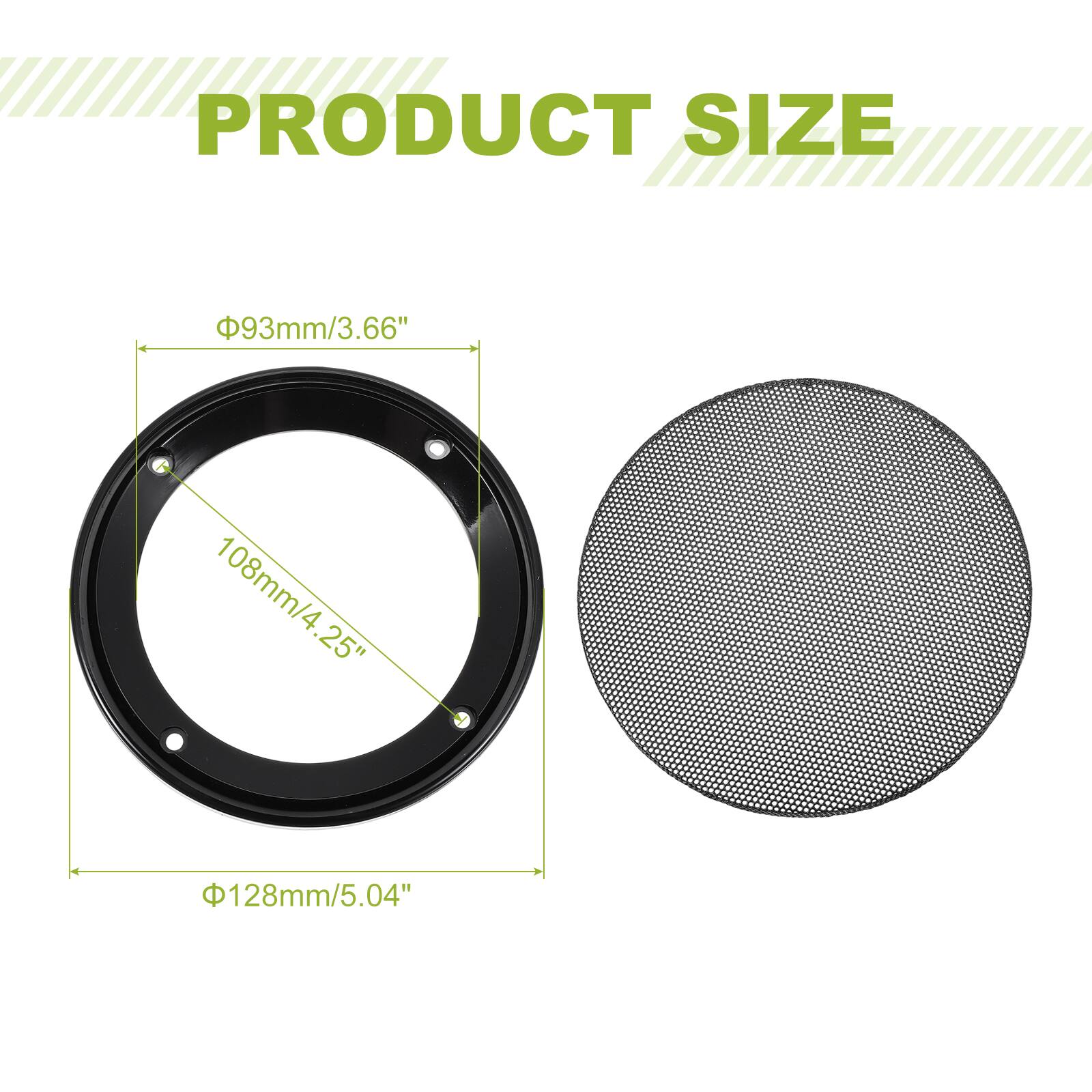 PRODUCT SIZE  
93mm/3.66"  
108mm/4.25"  
128mm/5.04"