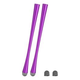 Unique Bargains - 2pcs Slim Waist Stylus Pens 2 in 1 High Sensitivity Universal Pen Capacitive Stylus for Touch Screen Devices - Purple