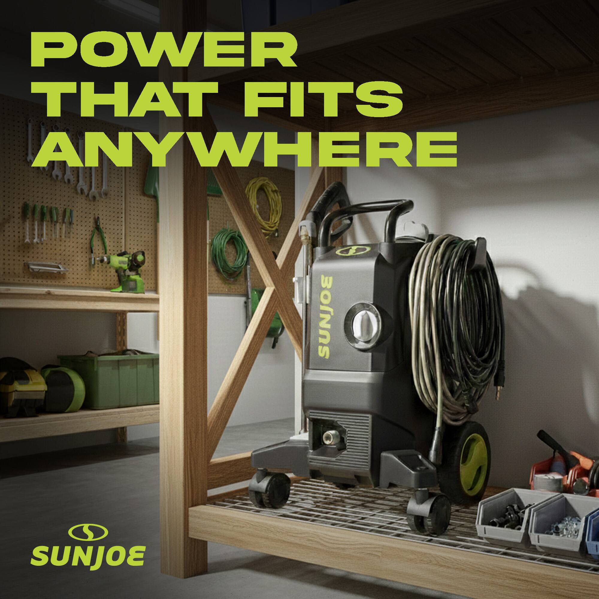 POWER THAT FITS ANYWHERE  
SUNJOE