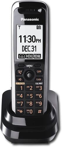 Front Standard. Panasonic - DECT 6.0 Digital Cordless Expansion Handset for the KX-TG7400 Series Phone Systems - Black.