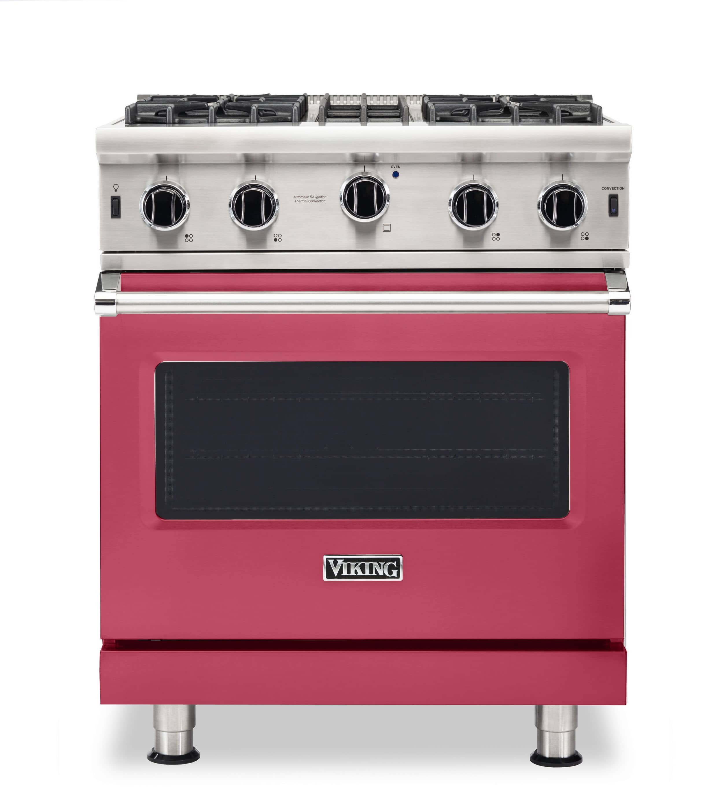 Front. Viking - 5-Series Gas Open Burner Range - Valentine.