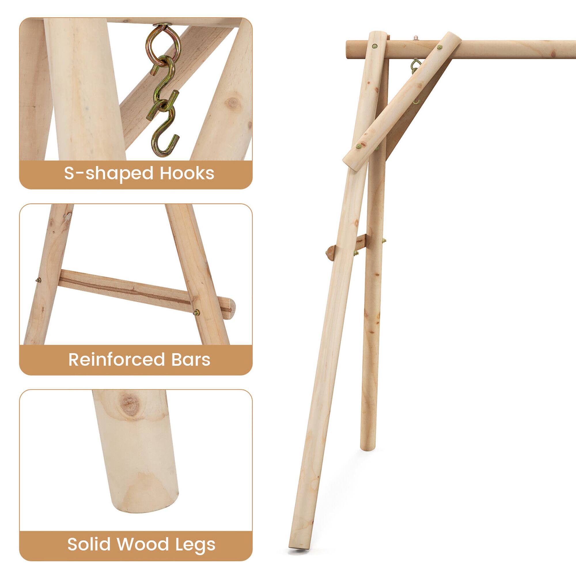 S-shaped Hooks  
Reinforced Bars  
Solid Wood Legs