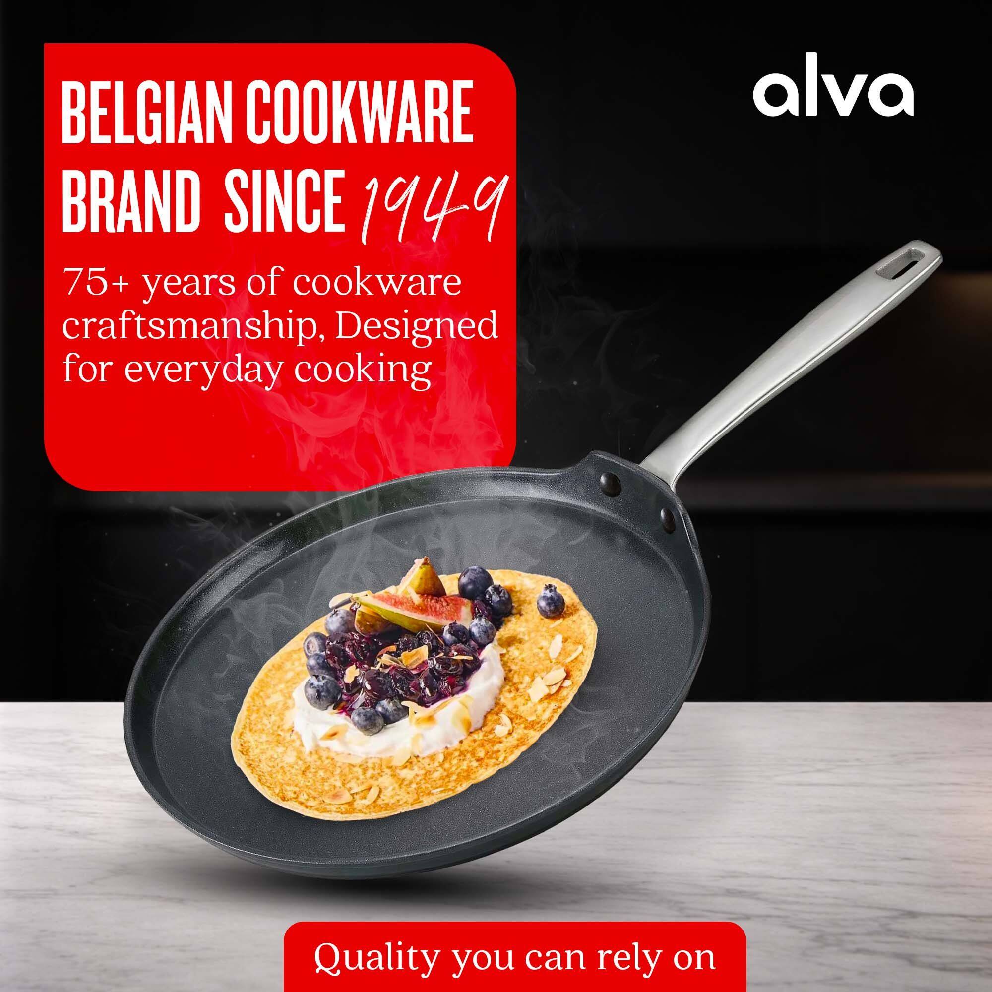 BELGIAN COOKWARE BRAND SINCE 1949  
75+ years of cookware craftsmanship, Designed for everyday cooking  

Quality you can rely on  

alva