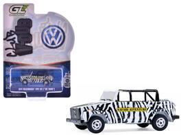 Greenlight - 1974 Volkswagen Thing (Type 181) "Safari Adventure" Zebra Stripes "Club Vee-Dub" Series 21 1/64 - Black and White