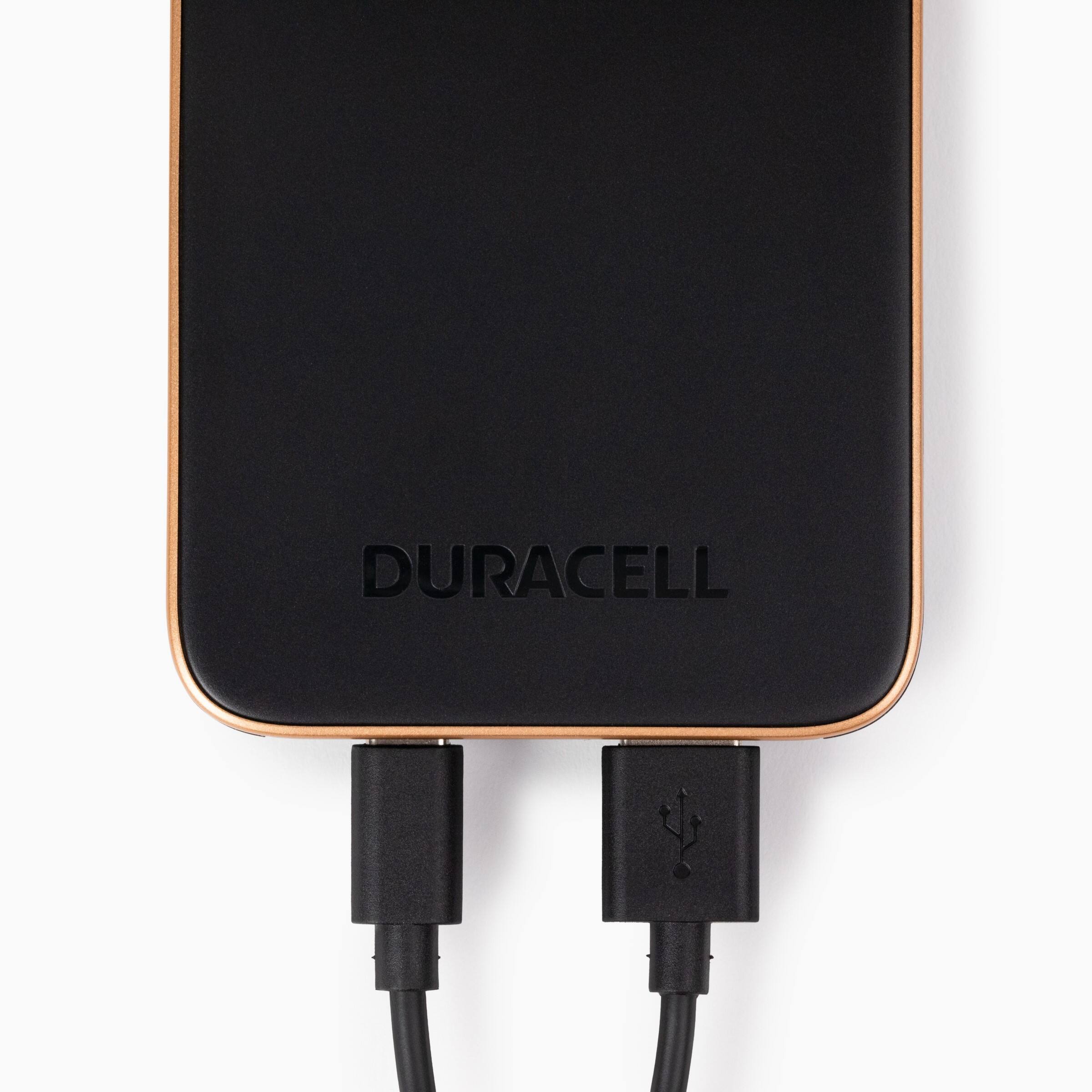 Alt View 2. Duracell - Core 10 Wireless 10,000mAh Power Bank – Charge 3 Devices via USB-C, USB-A, and Qi Pad -DMP-PB-CORE10 - Black.