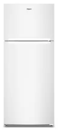 Front. Whirlpool - 28 in. Wide 18 cu. ft. Top-Freezer Counter-Depth Refrigerator with Total Coverage Cooling - White.