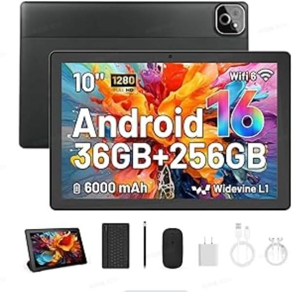 1280 Wifi6 10" HD Android 16 36GB+256GB 6000 mAh Widevine L1