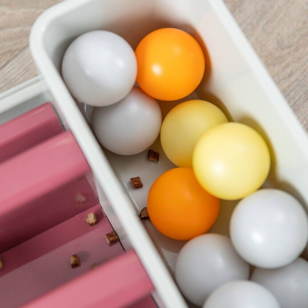 Alt View 4. TRIXIE - Fantasy Board Strategy Game for Cats, Puzzle Toy, Treat Dispenser - Pink/Gray.