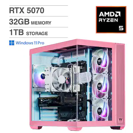 RTX 5070
32GB MEMORY
1TB STORAGE
AMD RYZEN 5
Windows 11 Pro
GEFORCE RTX