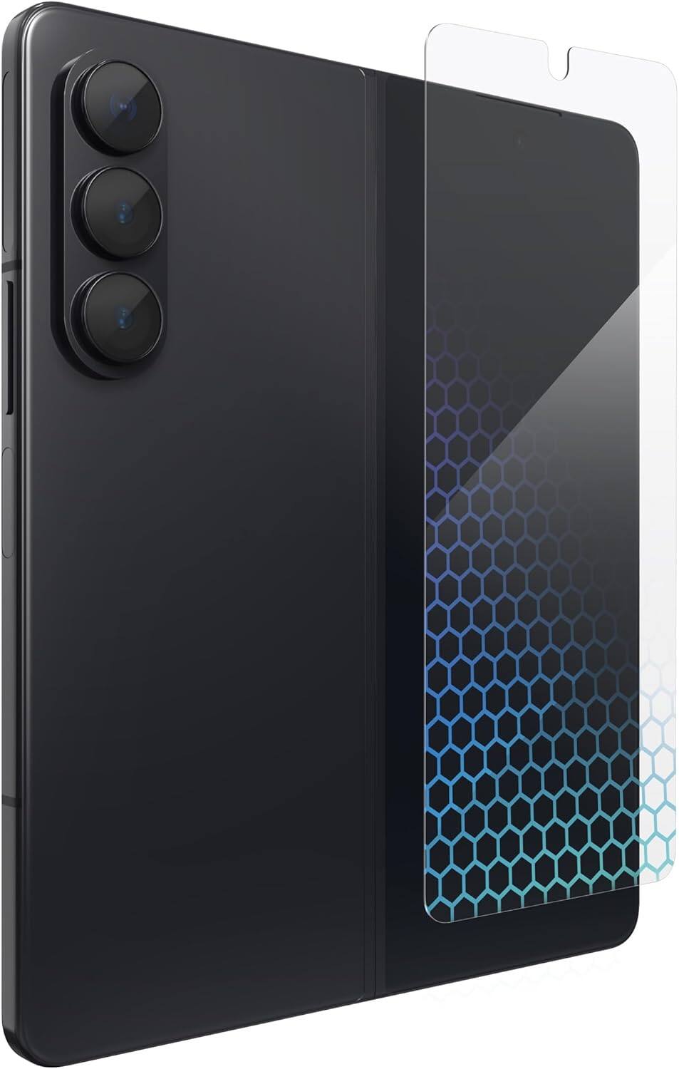 Front. ZAGG - ZAGG InvisibleShield Glass XTR2 Screen Protector for Samsung Galaxy Z Fold5 - Clear.