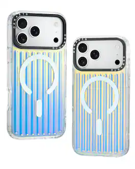 Ornarto - for iPhone 17 Pro Max Case 6.9", Compatible with MagSafe, Gradient Electroplated iPhone Cover - Laser Blue