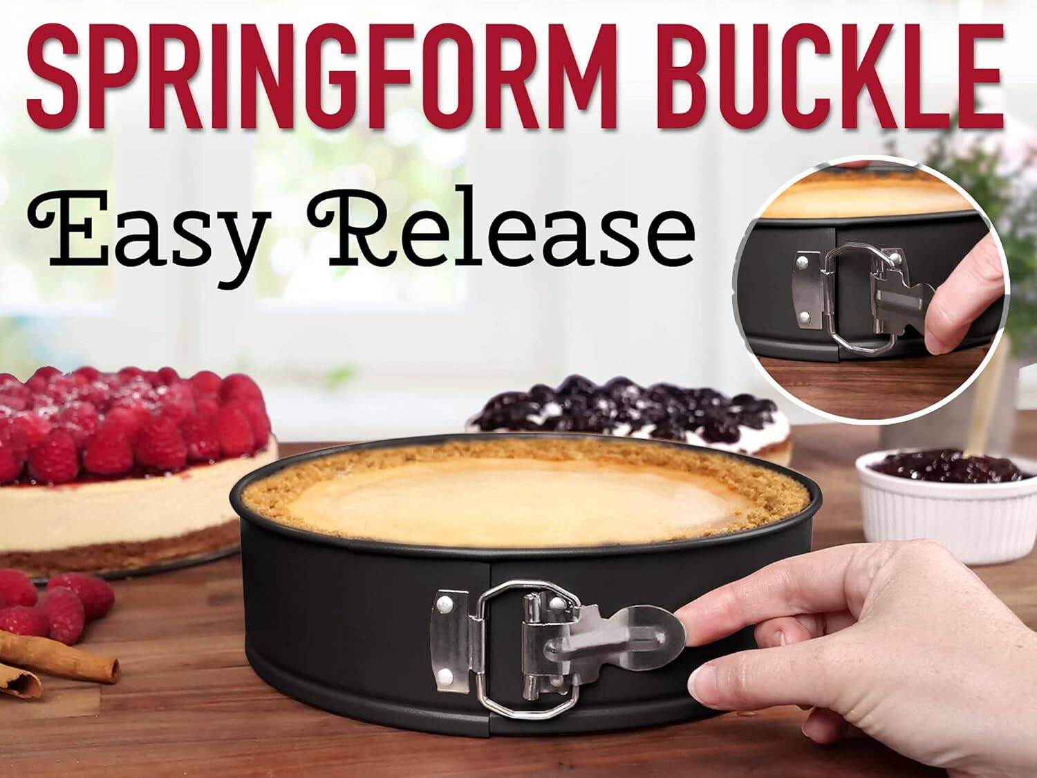 SPRINGFORM BUCKLE  
Easy Release