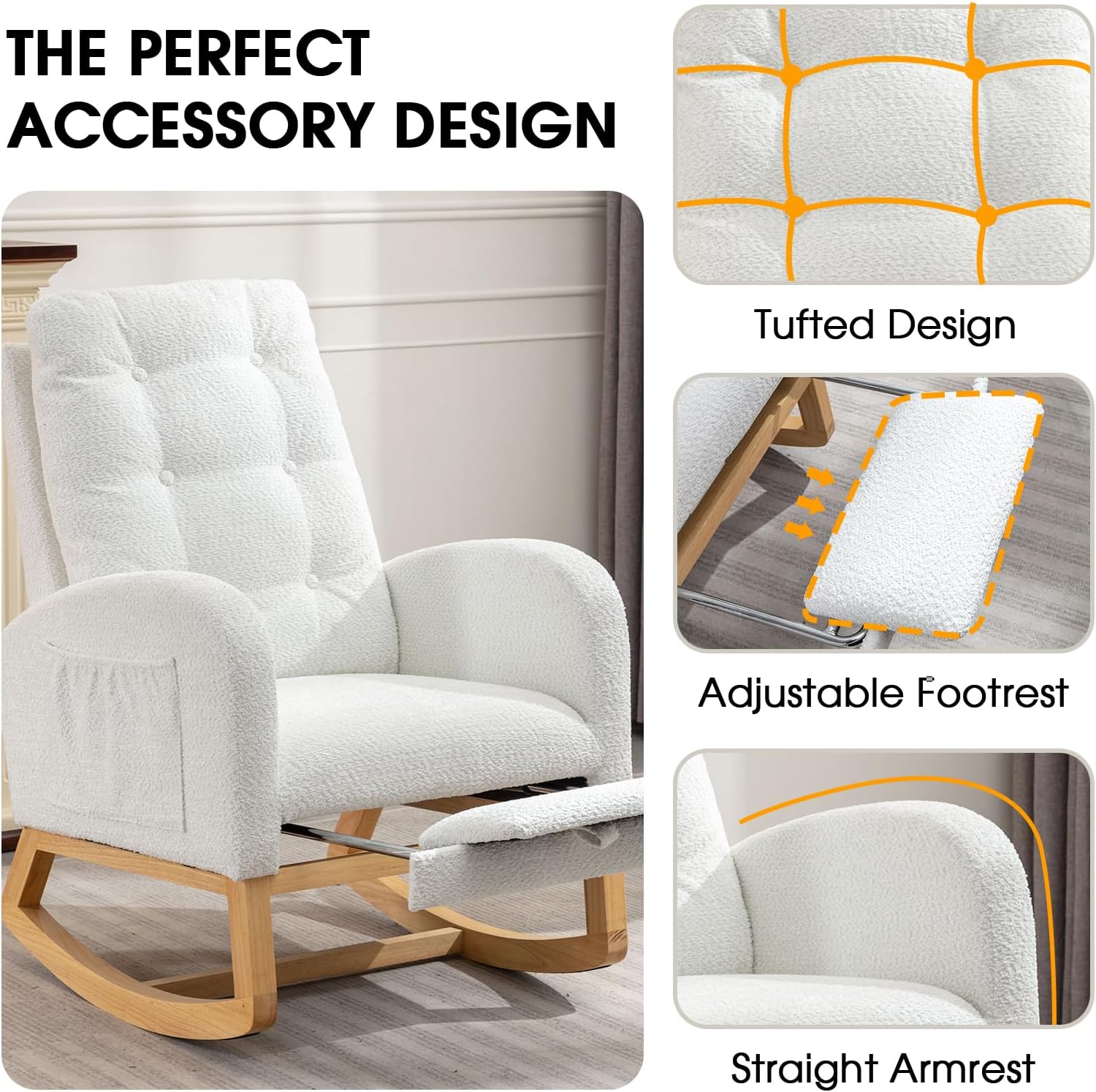 THE PERFECT ACCESSORY DESIGN

- Tufted Design
- Adjustable Footrest
- Straight Armrest