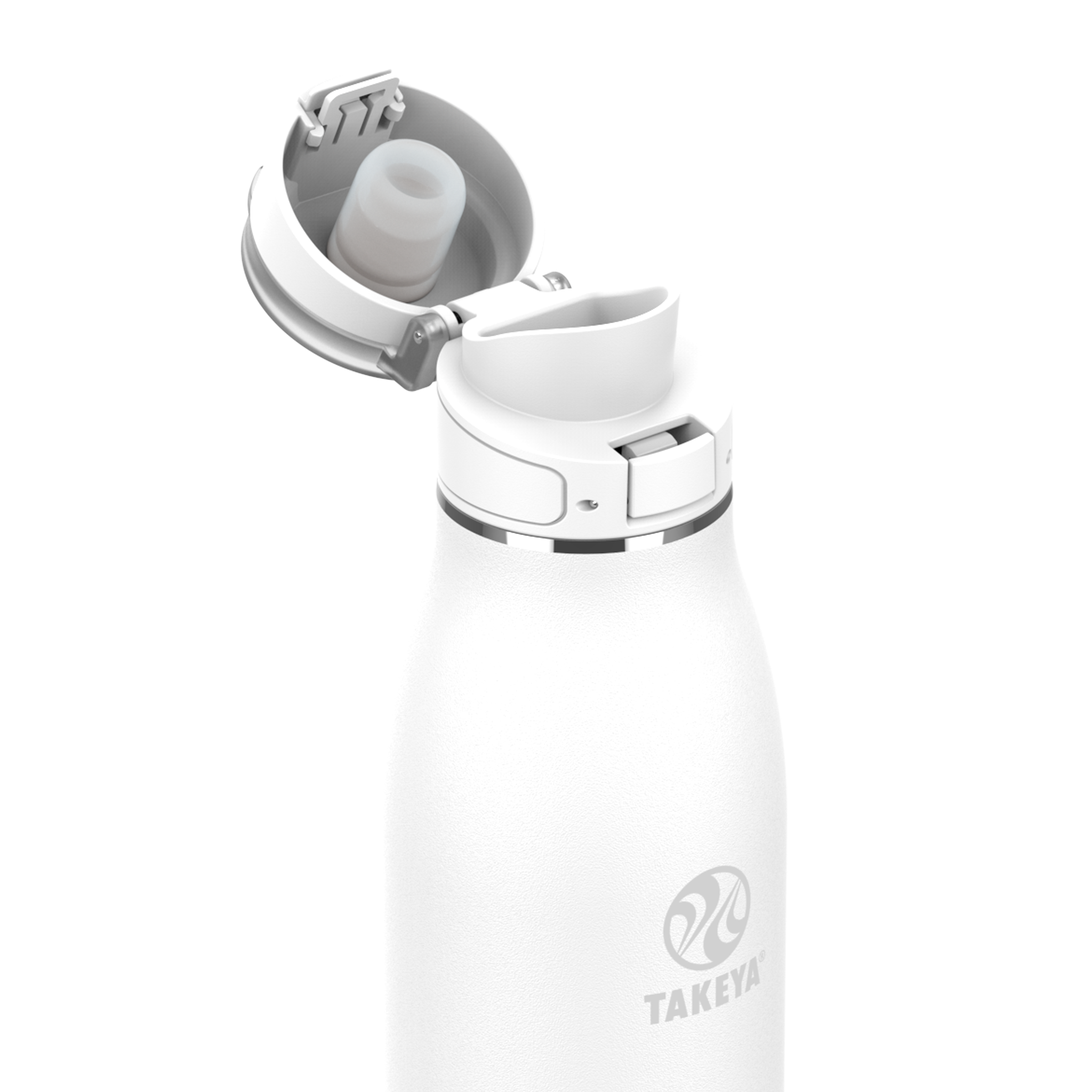 Left. Takeya - Traveler 25-oz. Leakproof Flip-Lock Mug - Arctic.