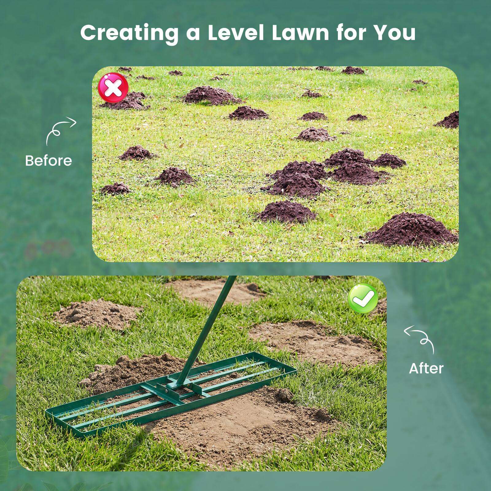 Creating a Level Lawn for You

Before

After