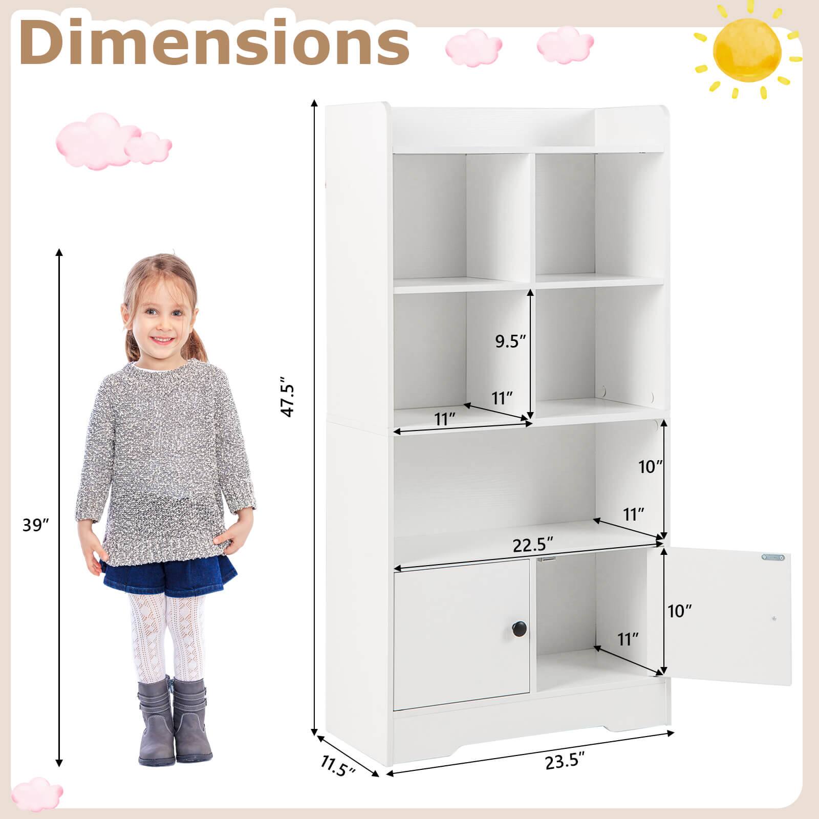 Dimensions: 9.5" x 47.5" x 11" x 11" x 10" x 39" x 22.5" x 11" x 11" x 10" x 11.5" x 23.5"