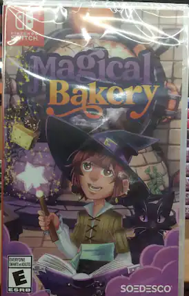 C. NINTENDO SWITCH Magical Bakery I : R O N D I G G E EVERYONE ENFANTS et ADULTES E ESRB SOEDESCO - E (Everyone)
