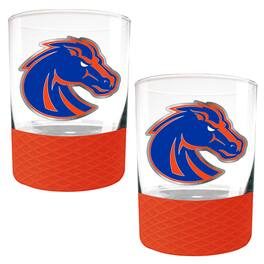 Great American Products - Boise State Broncos 2-Pack 14oz. Rocks Glass Set with Silcone Grip - Orange