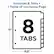 Includes 8 Tabs + 1 Table of Contents Page
8 Tabs
11" x 8.5"