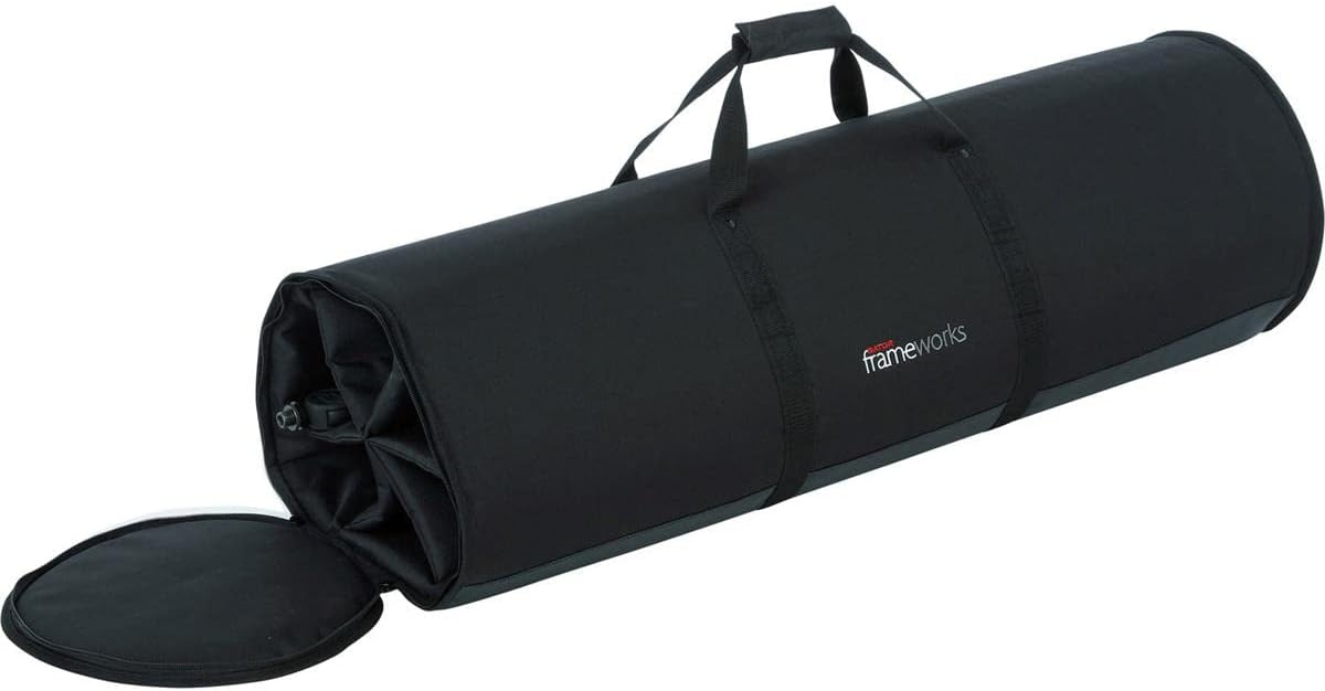 Alt View 2. Gator Frameworks - Deluxe Microphone Stand Carry Bag with 6 Individual Padded Compartments and Reinforced Handles.