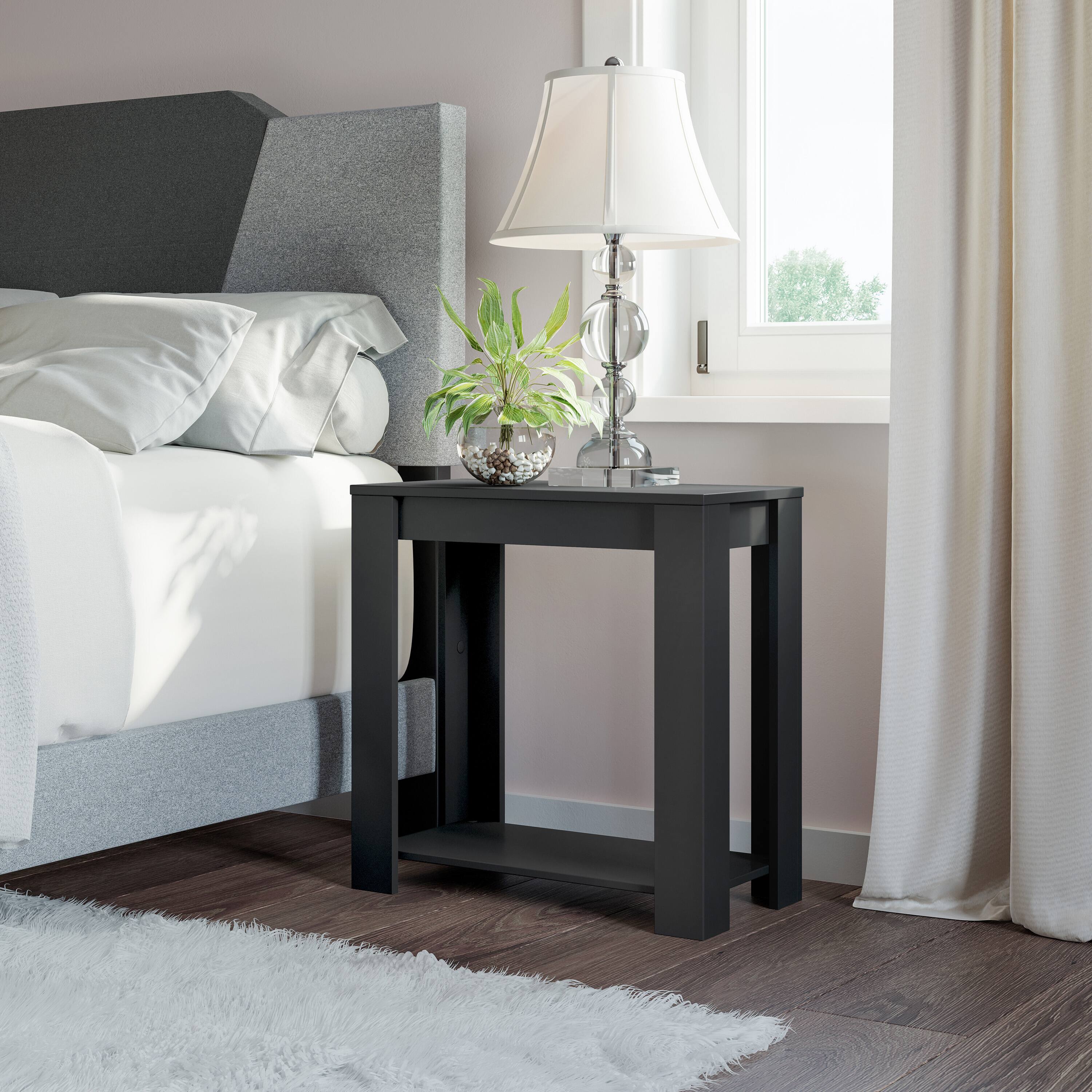 Alt View 3. Boyd Sleep - Boyd Sleep Brisbane Low Profile Open Storage Nightstand - Black.