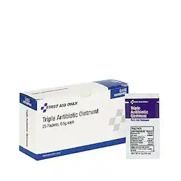 First Aid Only - Triple Antibiotic Ointment Packets, 0.03 oz., 25/Box (G460) - Multicolor