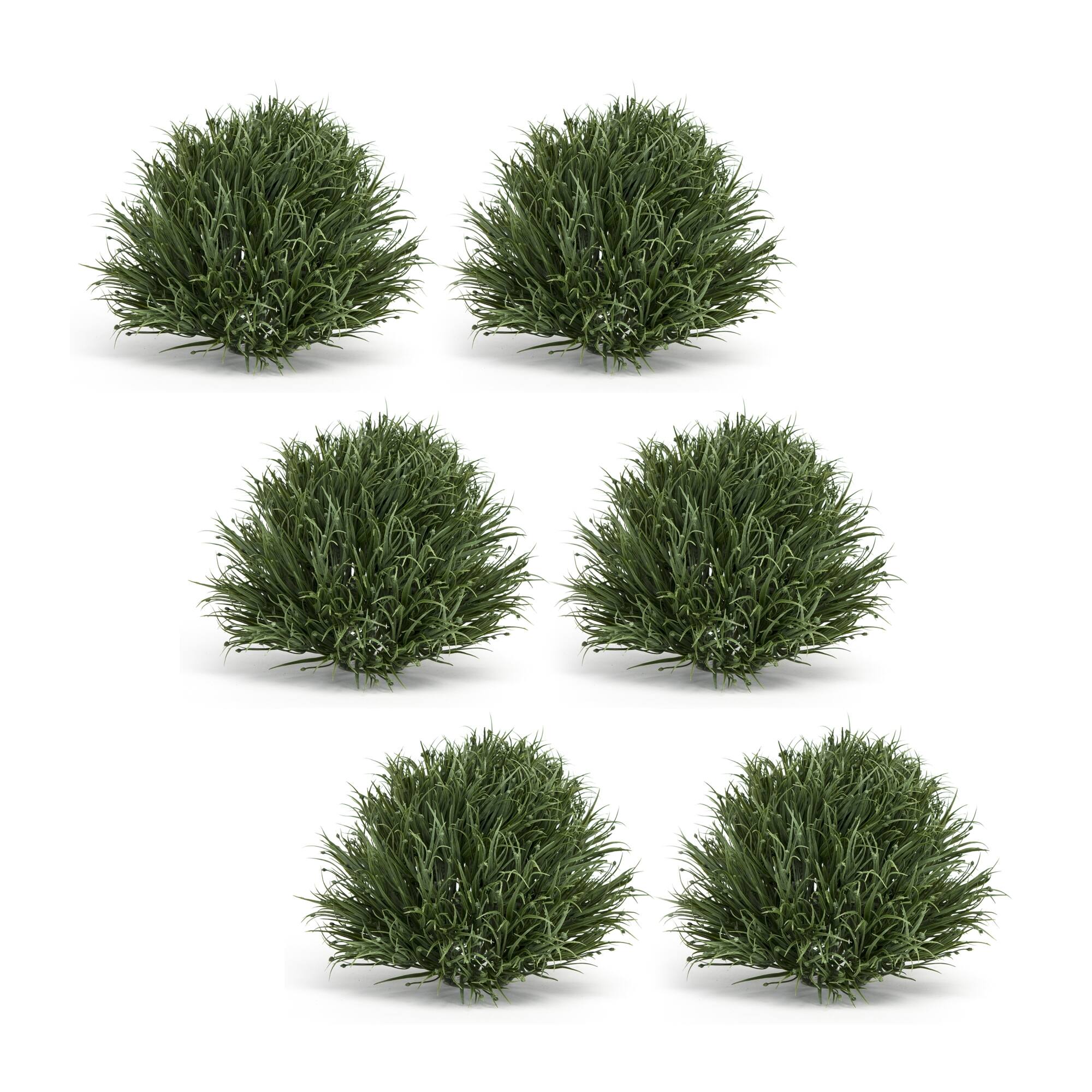 Front. BreeBe - Spring Grass Half Orb (Set of 6) - Green.