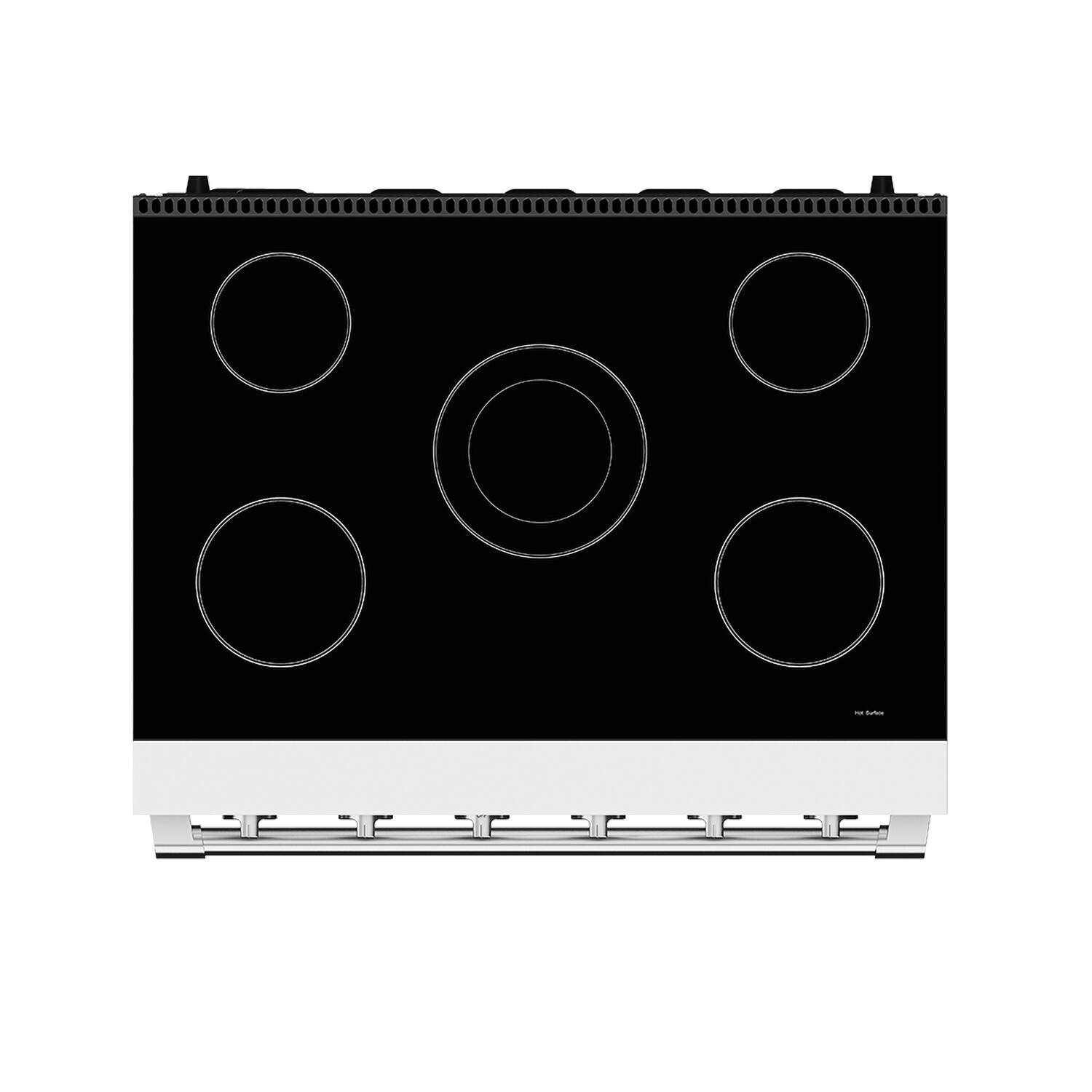 Back. Thor Kitchen - 6 Cu. Ft Freestanding Electric Convection Range - Stainless steel.