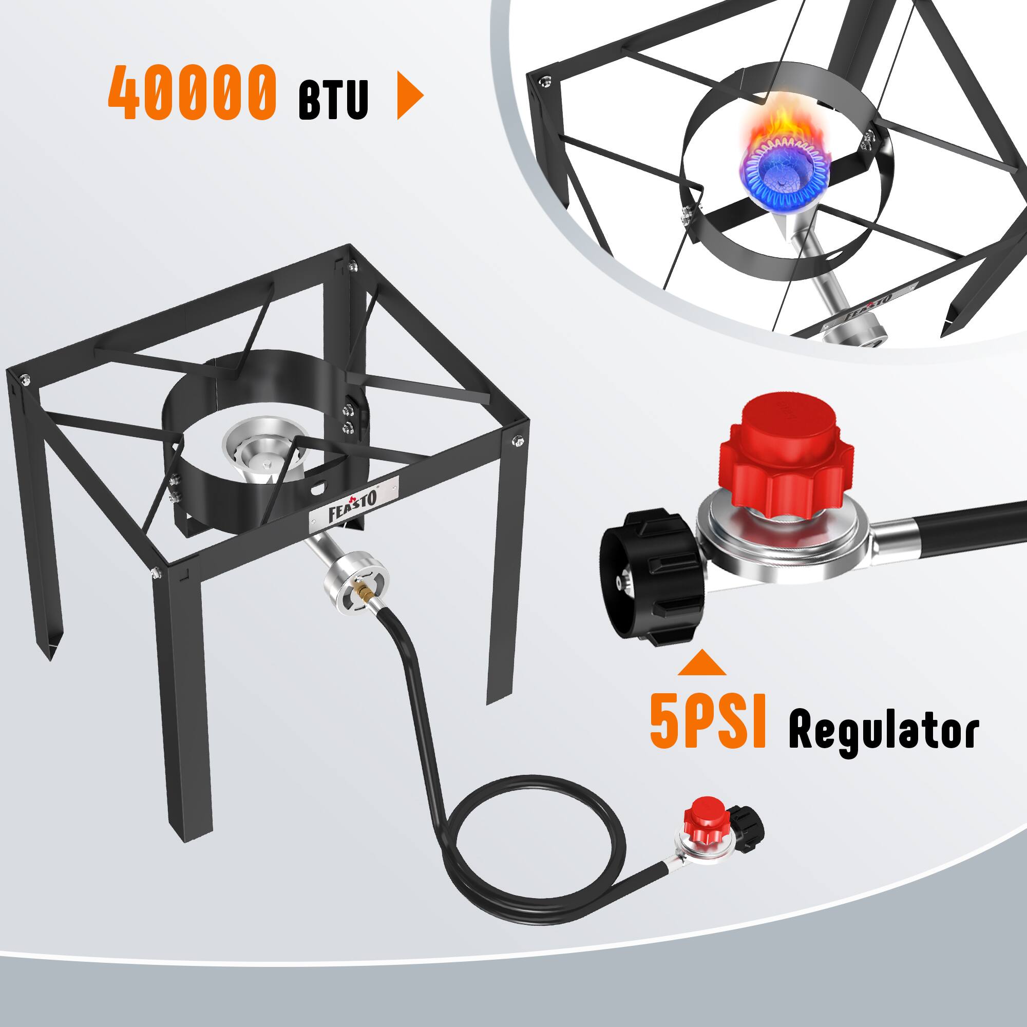 40000 BTU  
5PSI Regulator