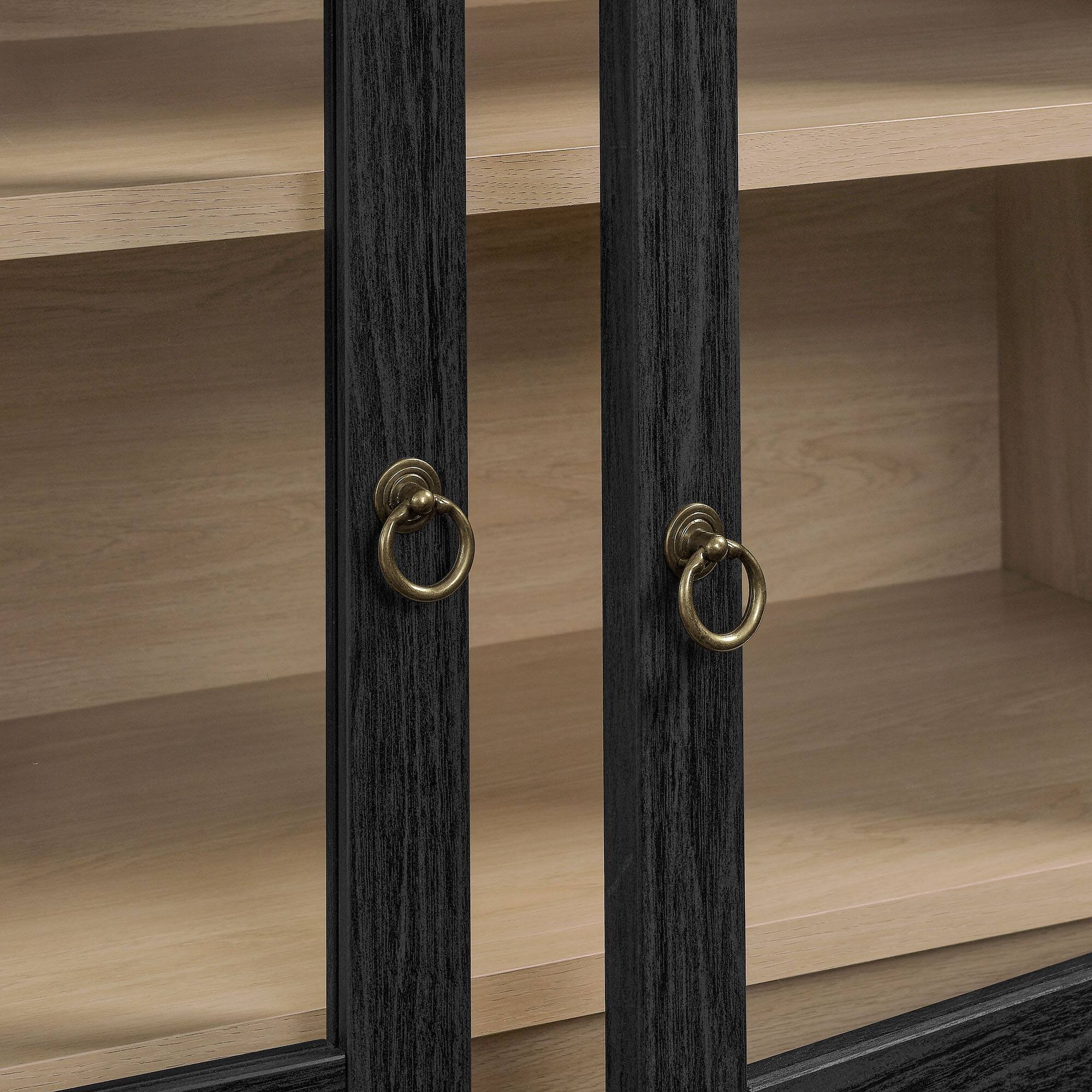 Alt View 7. Modway - Nolan 74" Tall Wide Arched Storage Display Cabinet by Modway - Black Oak.