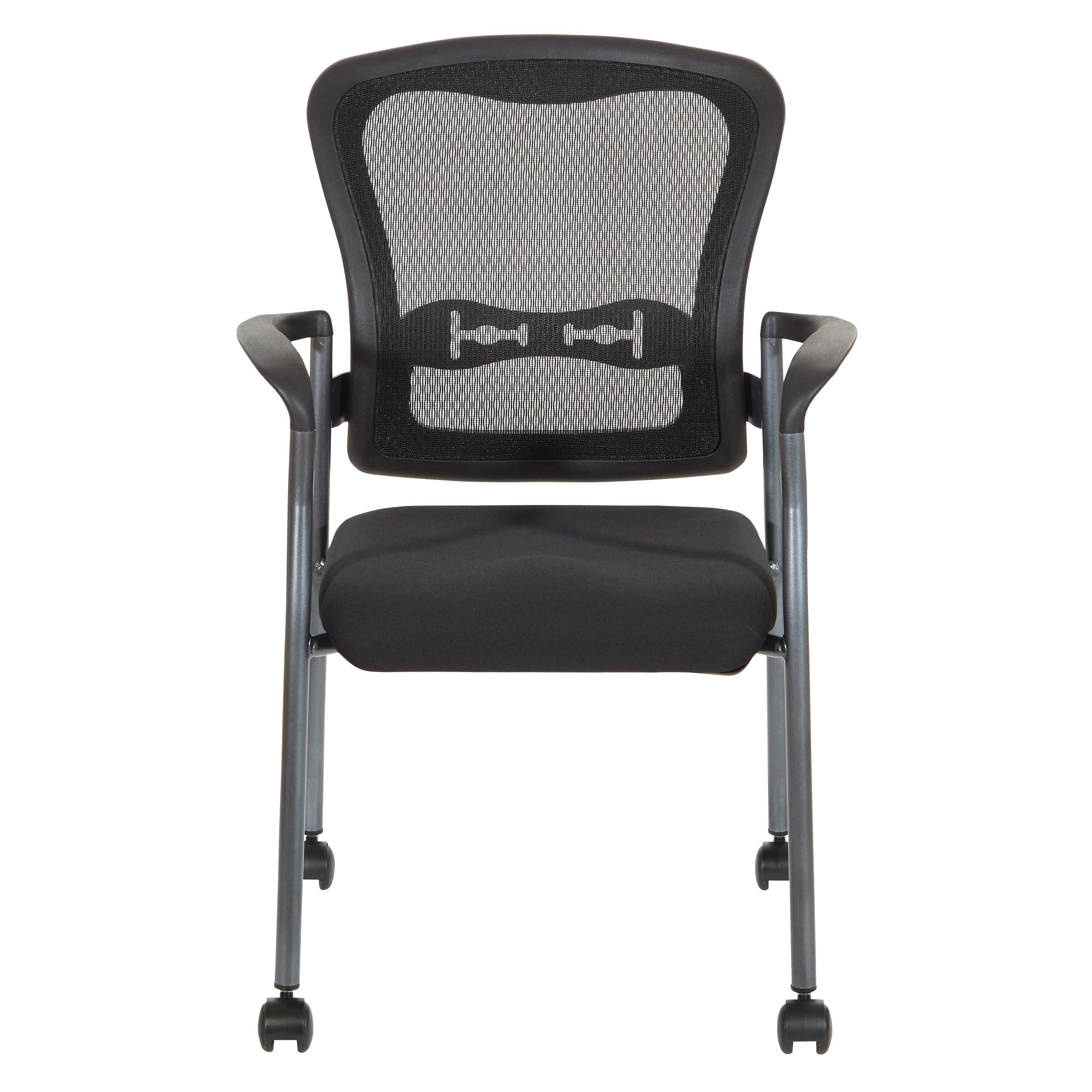Office Star Products - Titanium Visitors Chair with Arms - Coal