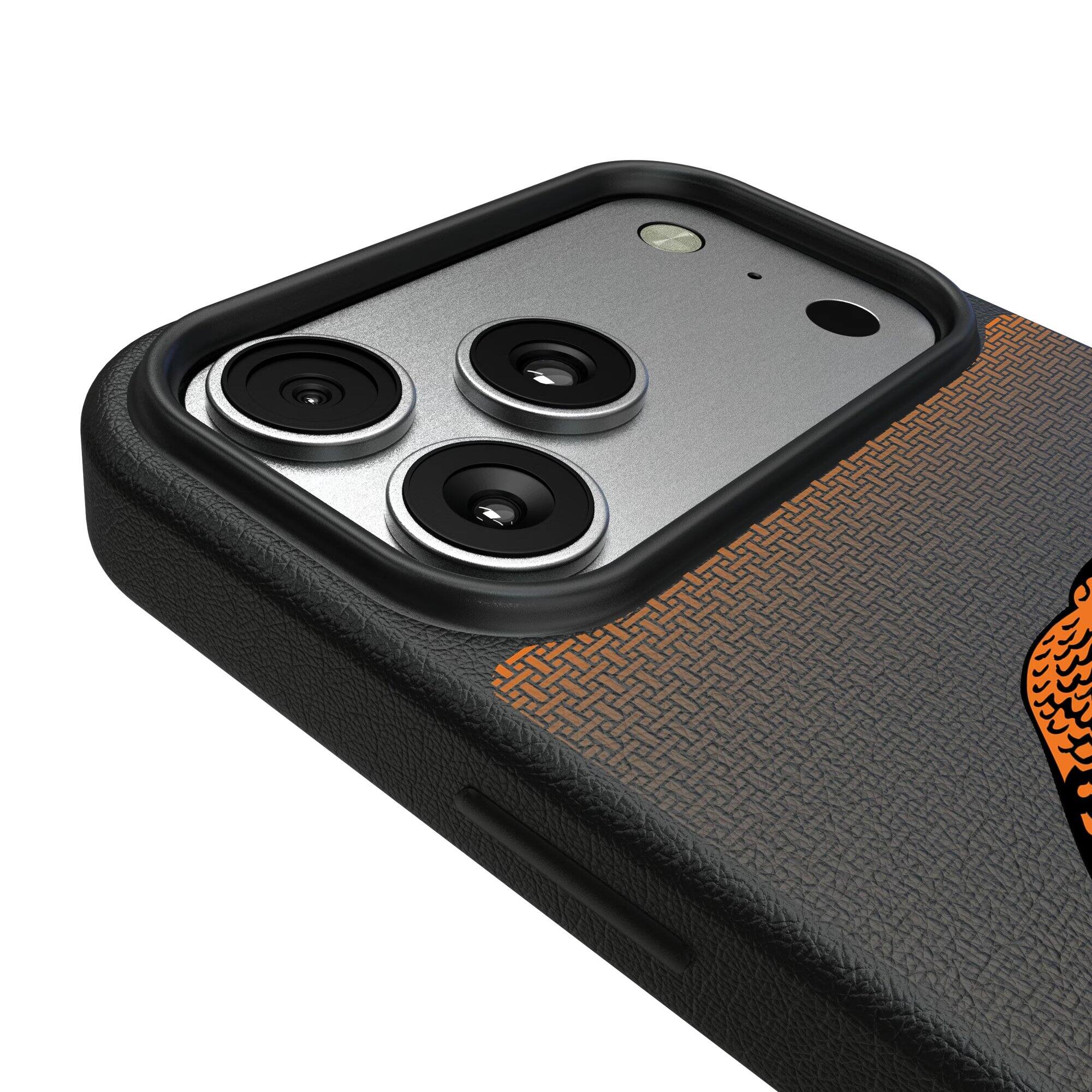 Alt View 2. Keyscaper - Florida A&M Rattlers Linen Logo iPhone Magnetic Bump Case - 15 - Black.