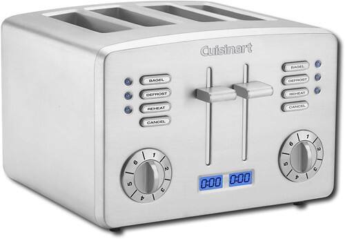 Best Buy: Cuisinart Countdown 4-Slice Wide Slot Toaster Brushed Stainless- Steel Cpt-190