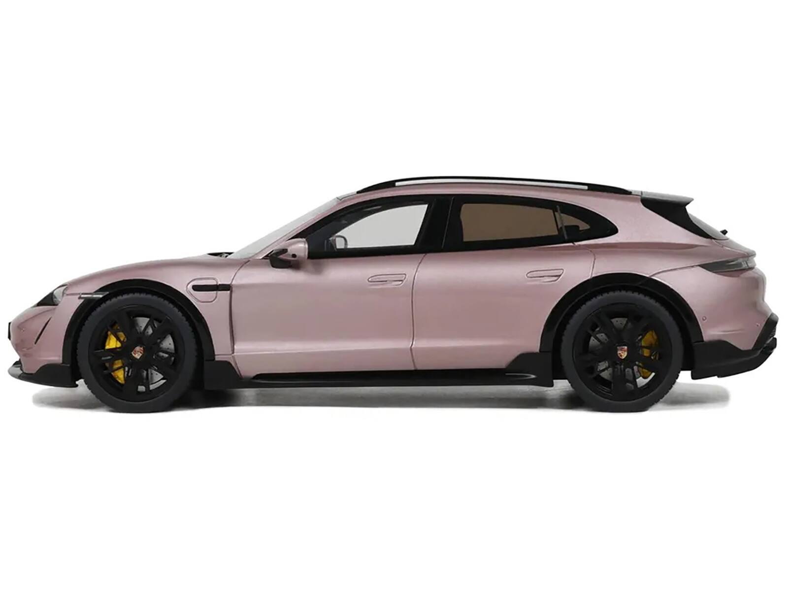 Back. GT Spirit - 2022 Porsche Taycan Turbo S Cross Turismo Pink Metallic 1/18 Model Car by GT Spirit - Pink.