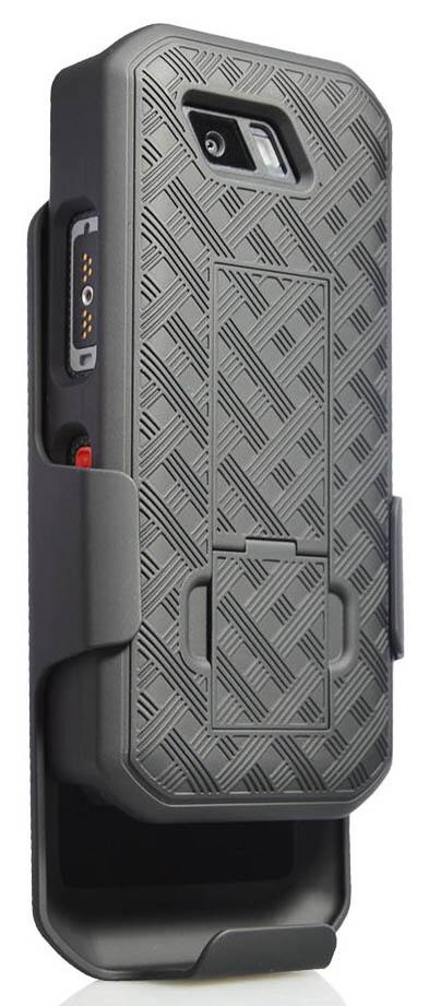 Alt View 7. Nakedcellphone - Case with Stand and Belt Clip Holster for Sonim XP5s (XP5800) - Black.