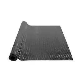VEVOR - Diamond-Plate Rubber Flooring Roll, 3 mm x 4 ft x 8 ft Garage Floor Mat, SBR Rubber Garage Flooring Roll, Easy to Clean - Black