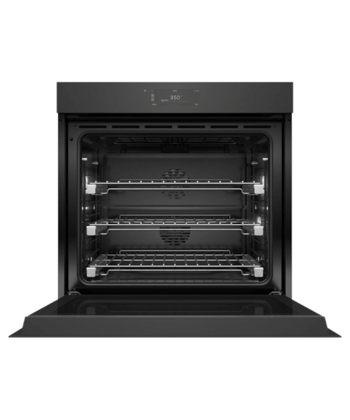 Alt View 11. Fisher & Paykel - 30" 4.9 Cu. Ft. Single Oven, 6.8" Touchscreen, Self-Cleaning, Handleless - Minimal Black (Soft Black) - Black.