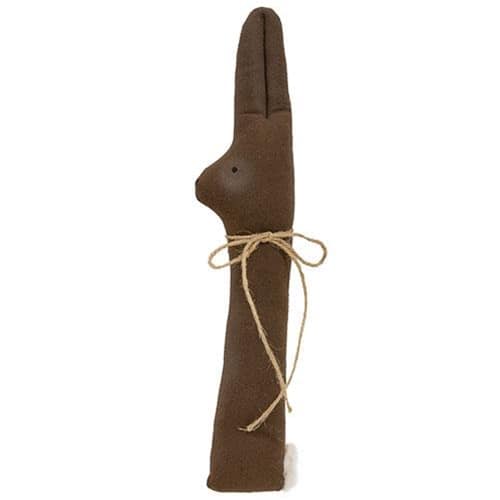 BreeBe - Primitive Chocolate Peeking Bunny - Brown