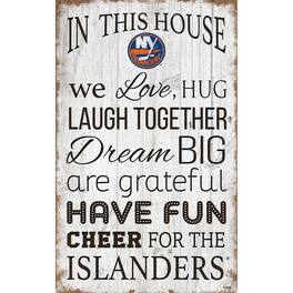 Fan Creations - New York Islanders 11'' x 19'' Team In This House Sign - Multicolor