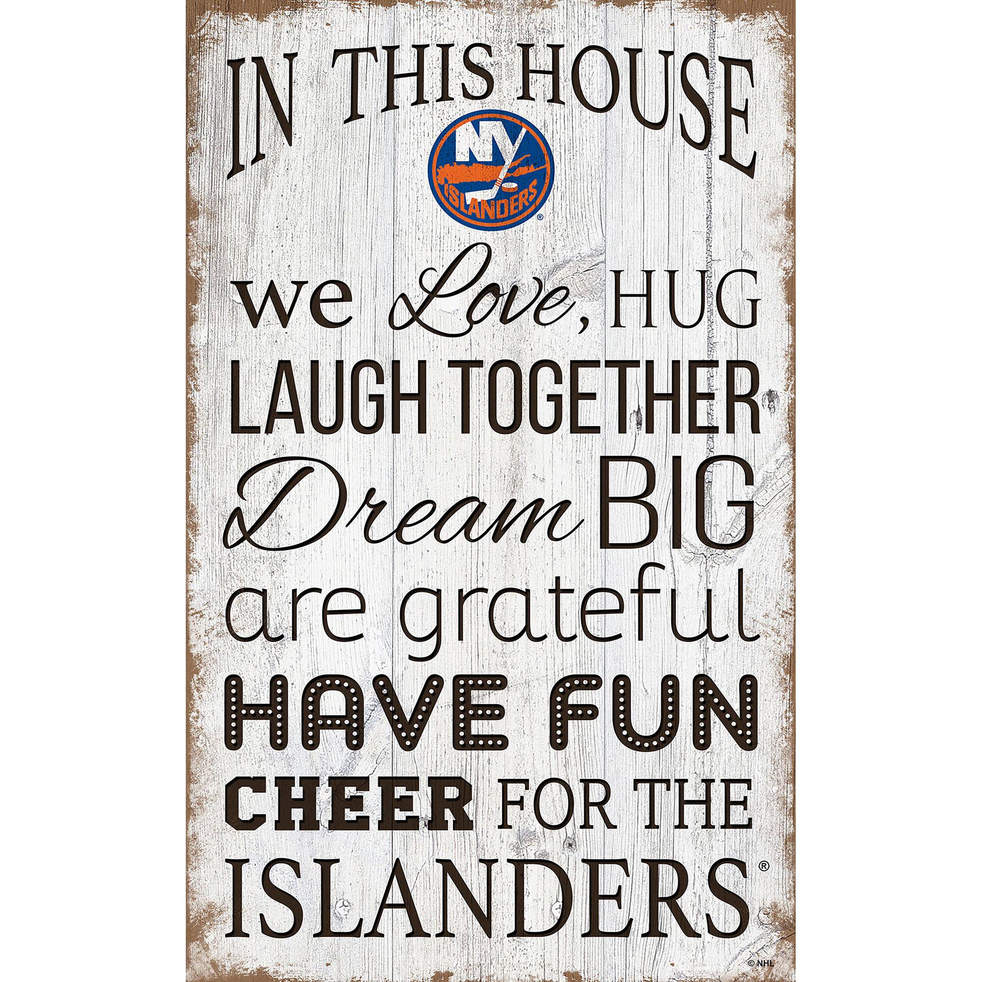 New York Islanders 11'' x 19'' Team In This House Sign