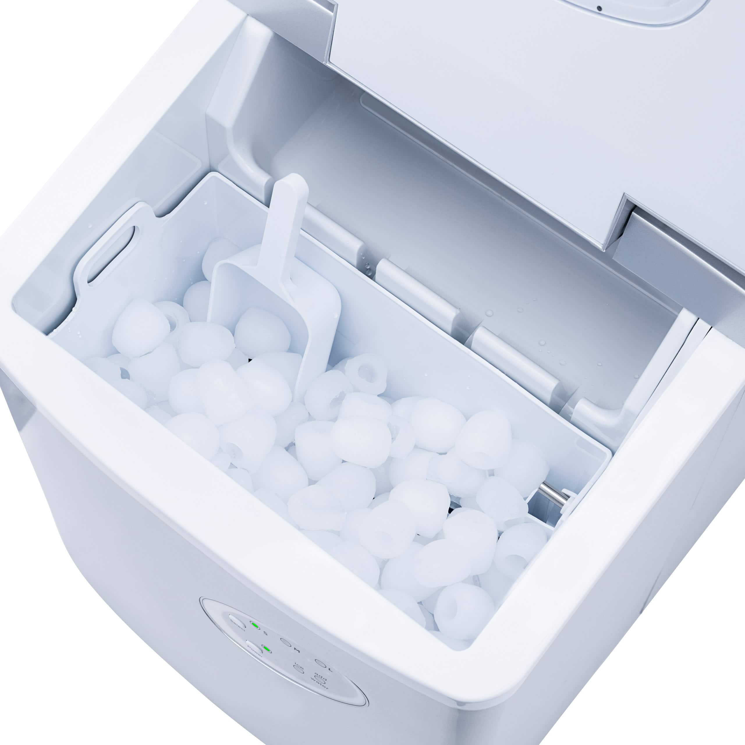 Alt View 14. NewAir - 12" 28-lb Portable Ice Maker - 3 Ice Sizes - Silver.